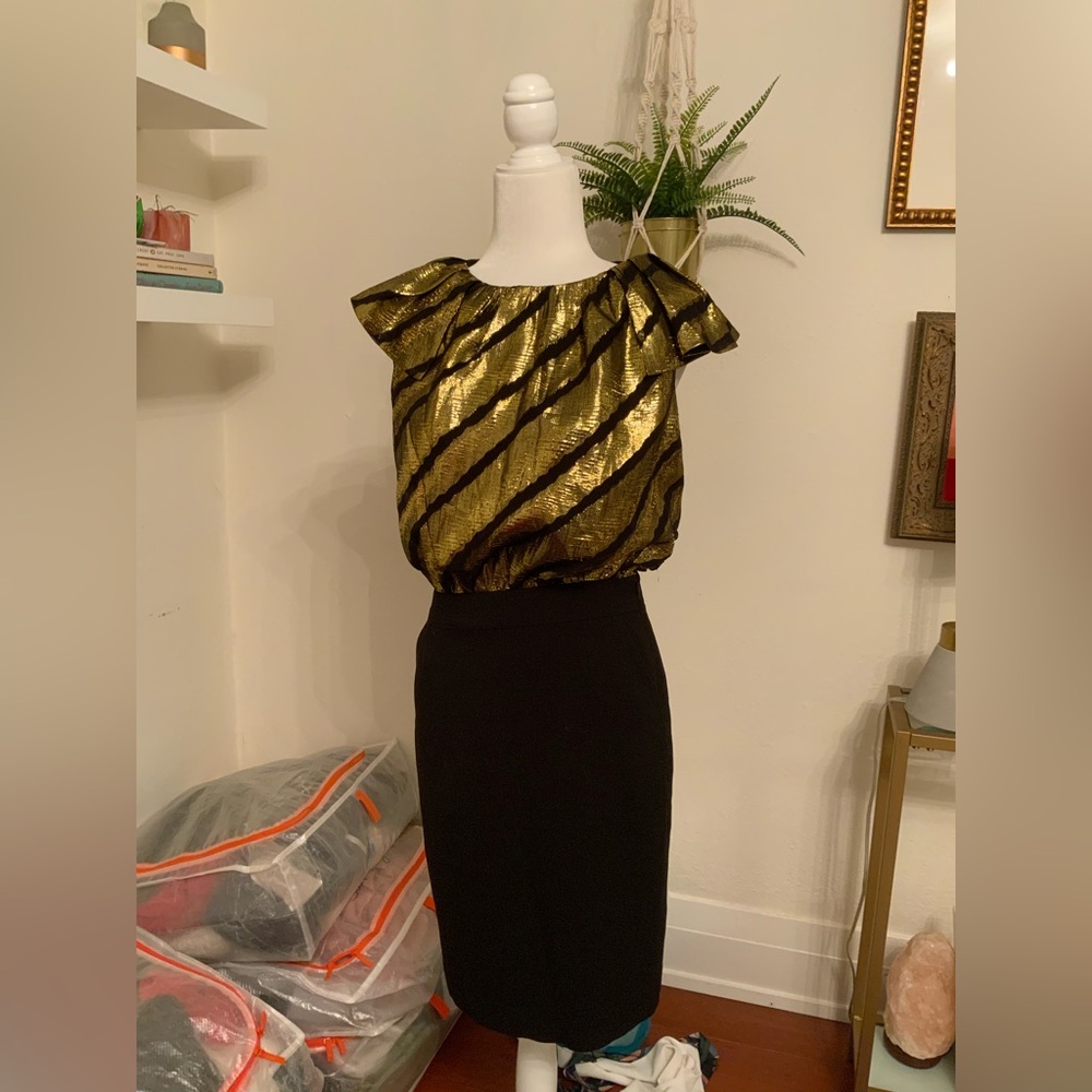 Gold and black Trina Turk formal dress
